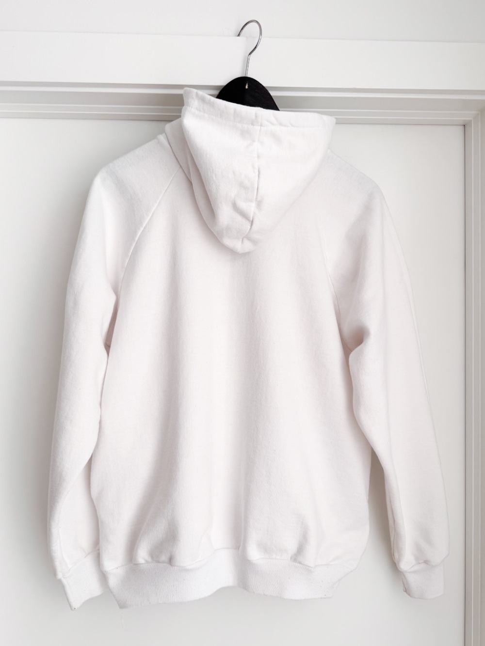 Vtg Algonquin Park Ontario Deer Hoodie M White Daquin Cottagecore Cabincore - Picture 2 of 10